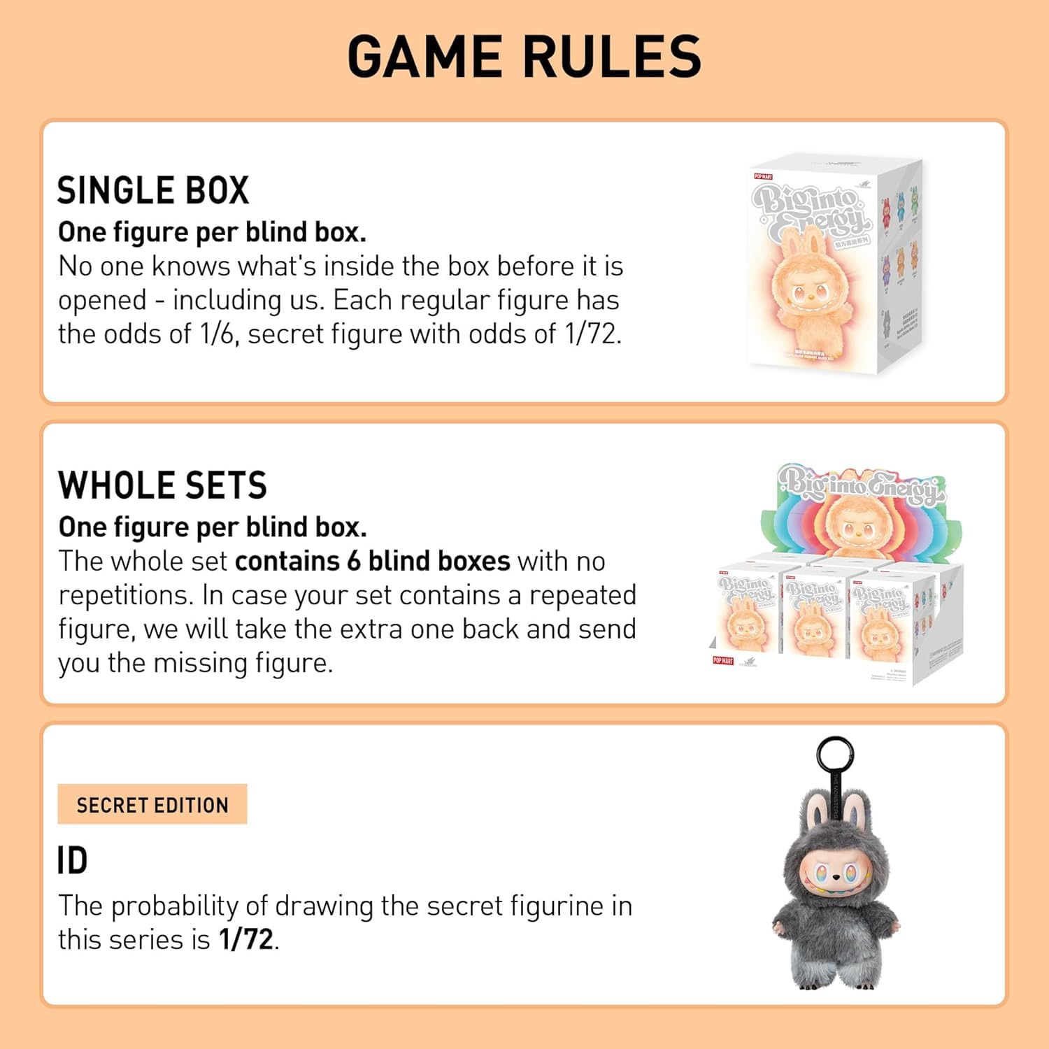 正規品・未開封】Labubu Big into Energy 1 POP MART Labubu Big Into Energy Doll The Monsters Original